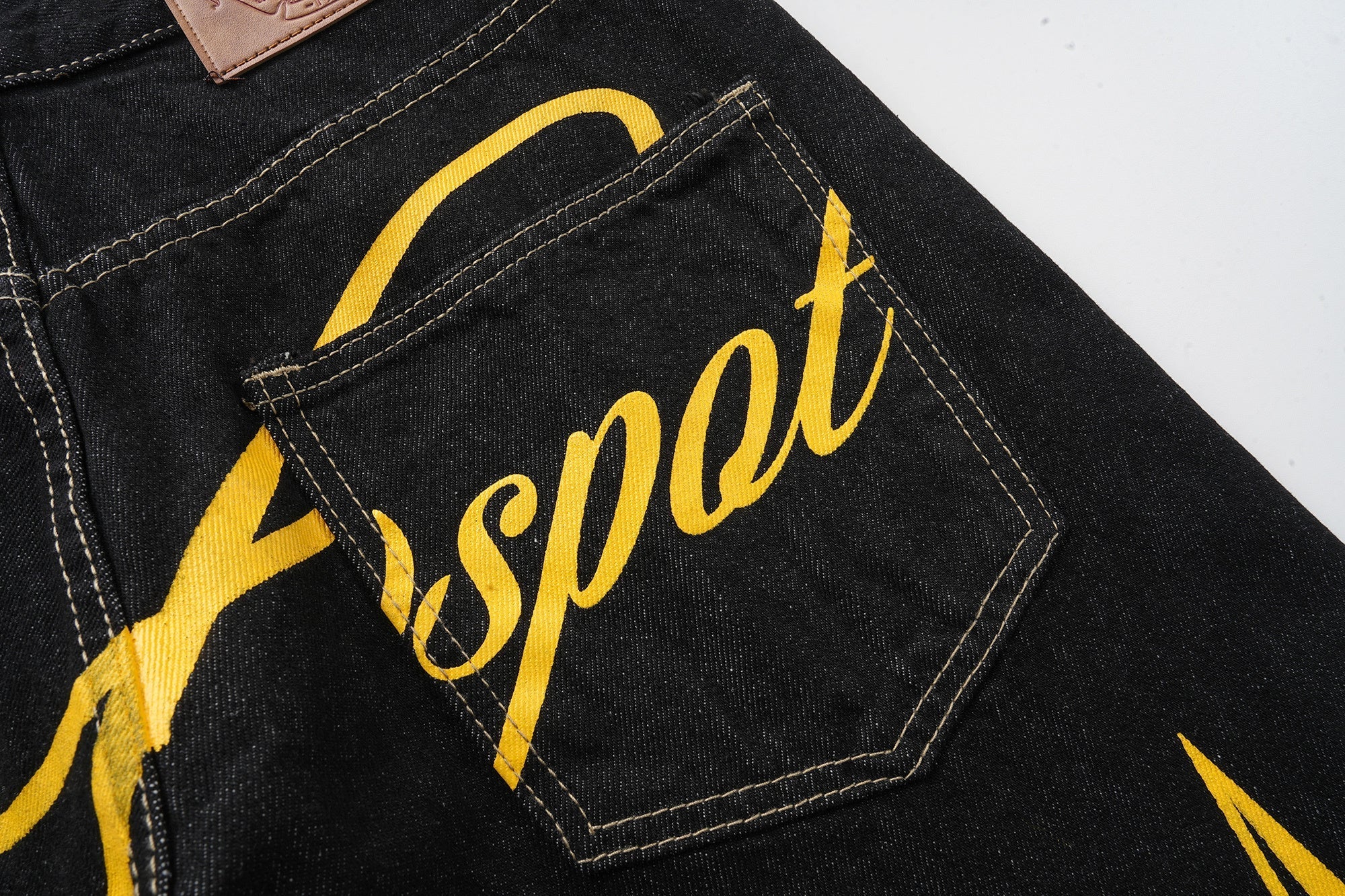 CapCabin Star Script Wide-Leg Jeans