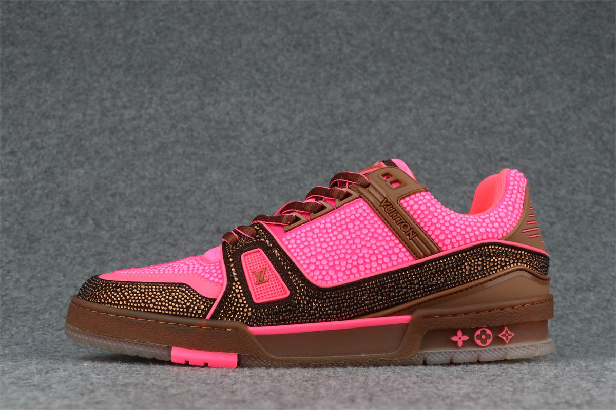 LV Trainer 'Crystal Pink Brown' (Rare Edition)