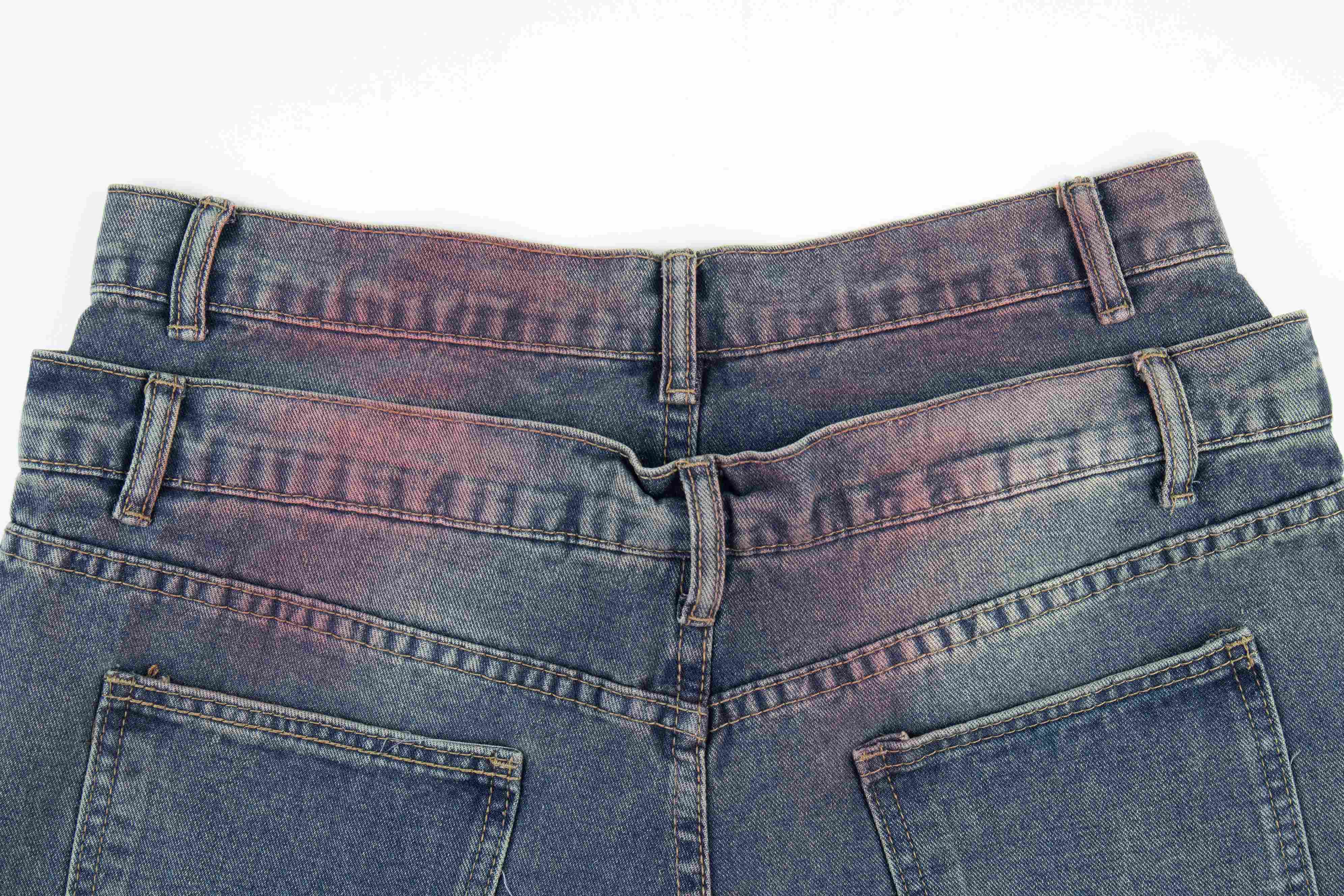 CapCabin Distressed Washed Wide-Leg Jeans