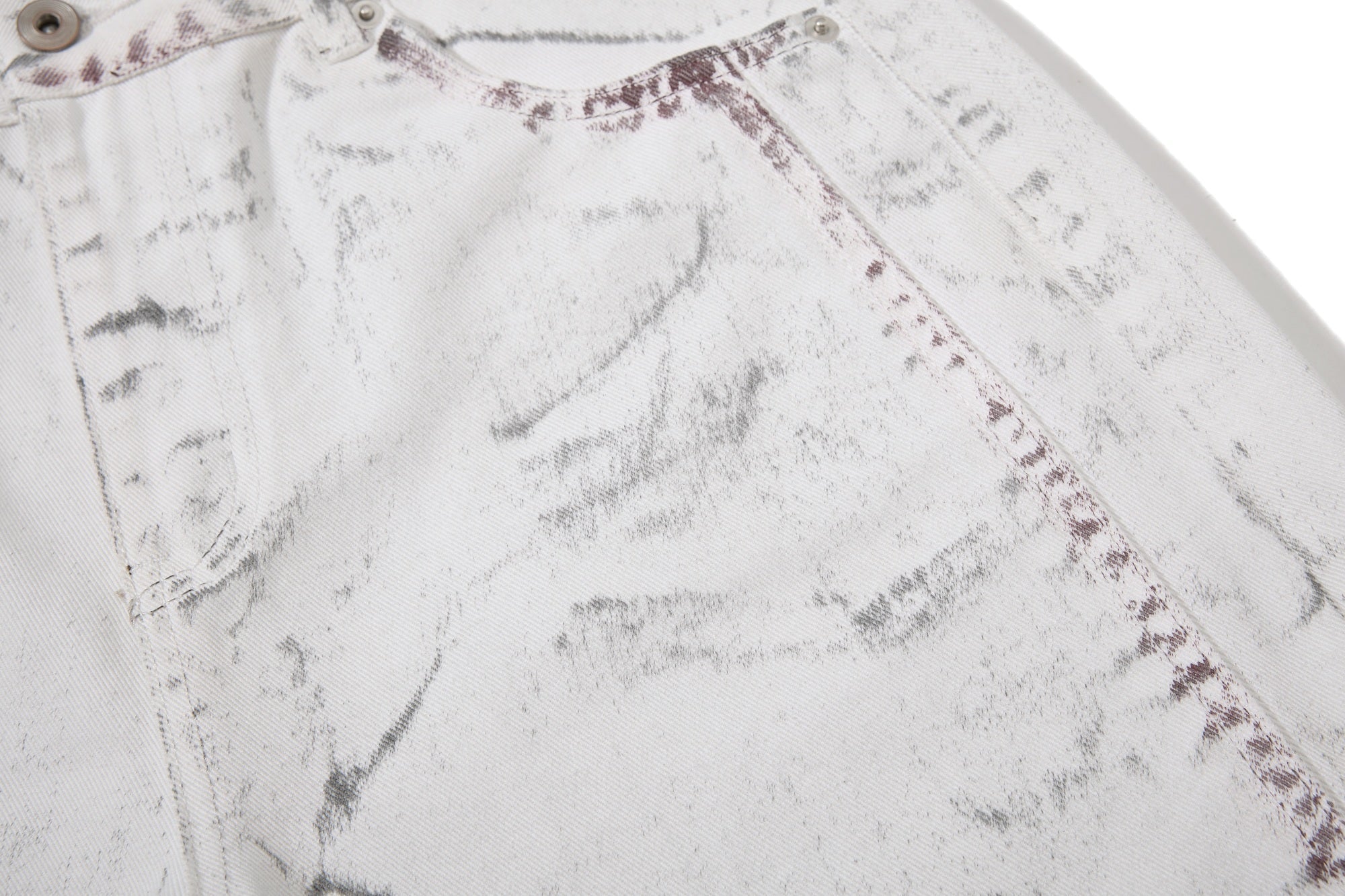 CapCabin Washed Panel Denim Pants