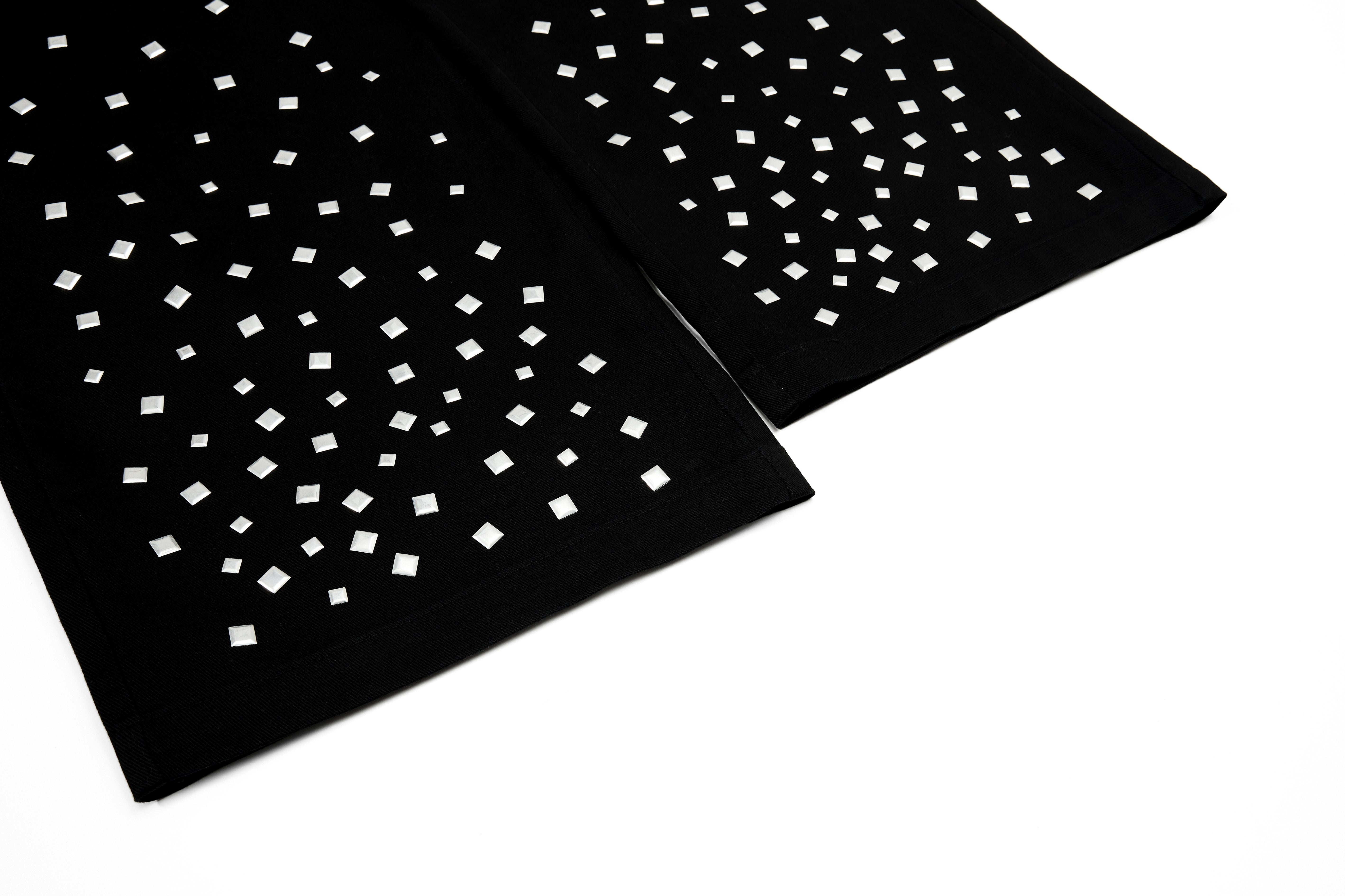 CapCabin Stud Detail Wide-Leg Pants