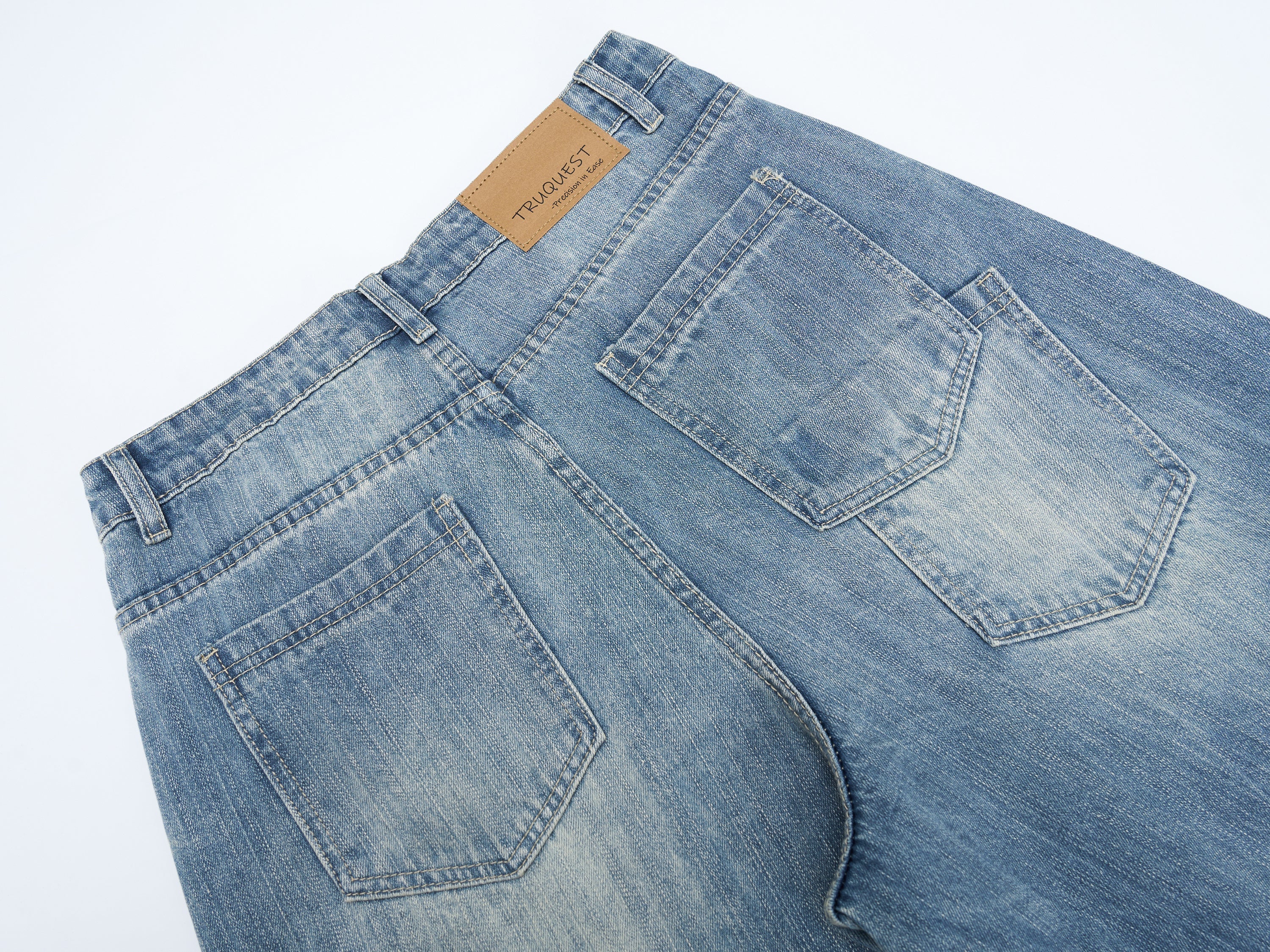 CapCabin Heavy Washed Wide-Leg Denim Jeans