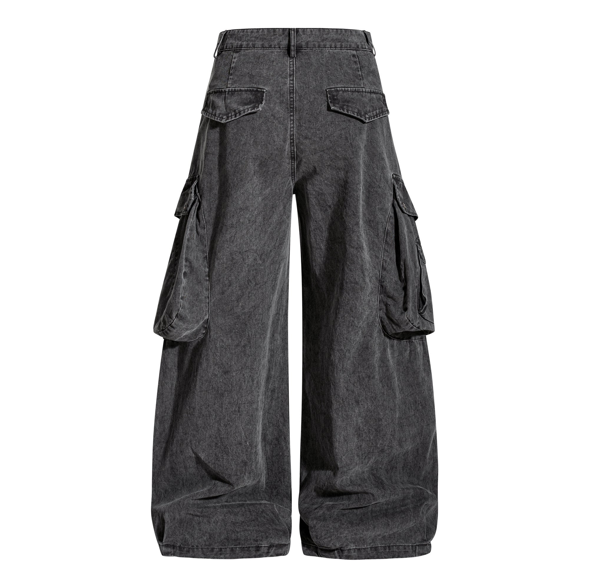 CapCabin Washed Wide-Leg Cargo Pants