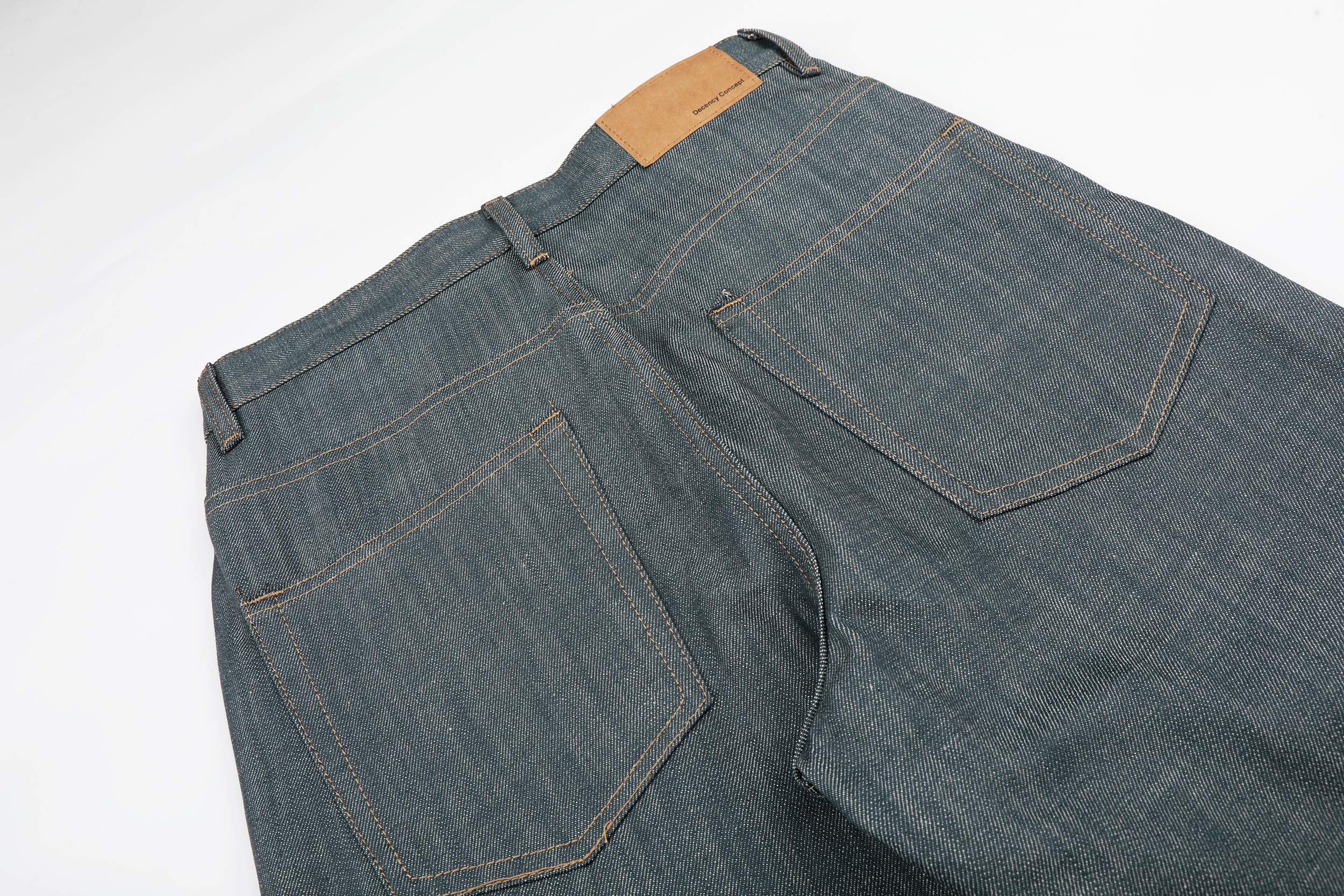 CapCabin “Washed Grey Button Denim Jeans”