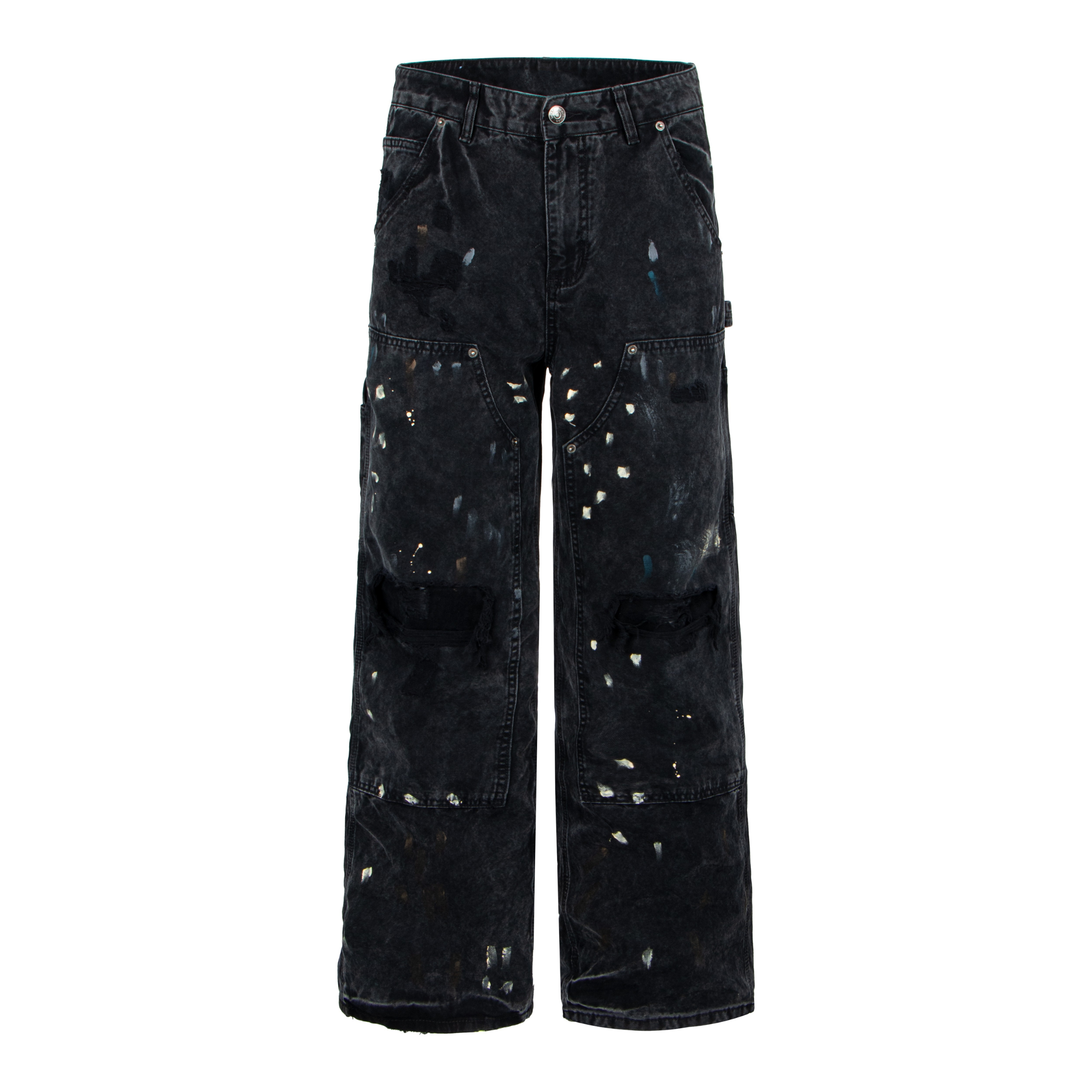 CapCabin Distressed Workwear Denim Pants