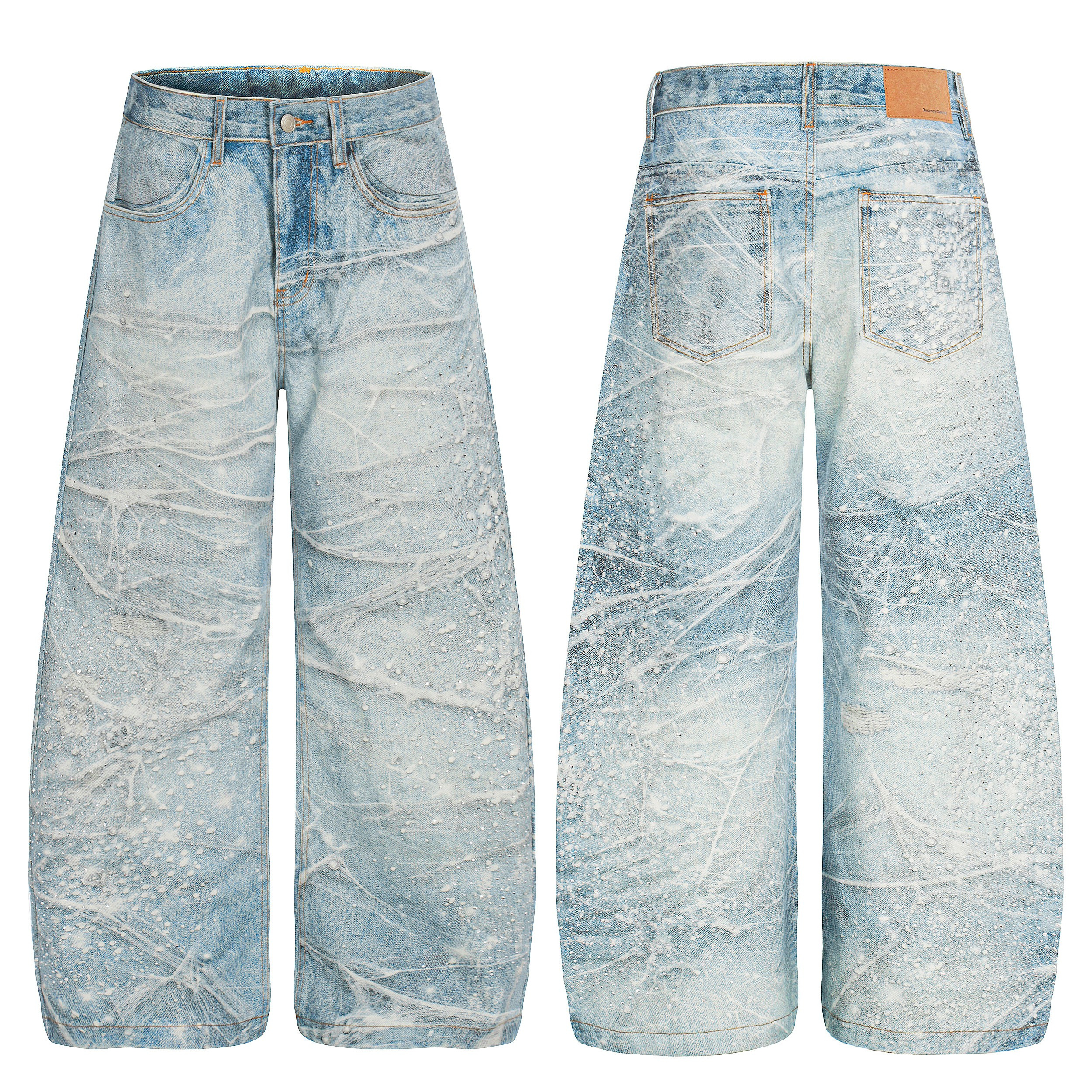 CapCabin Ice Web Wide-Leg Jeans