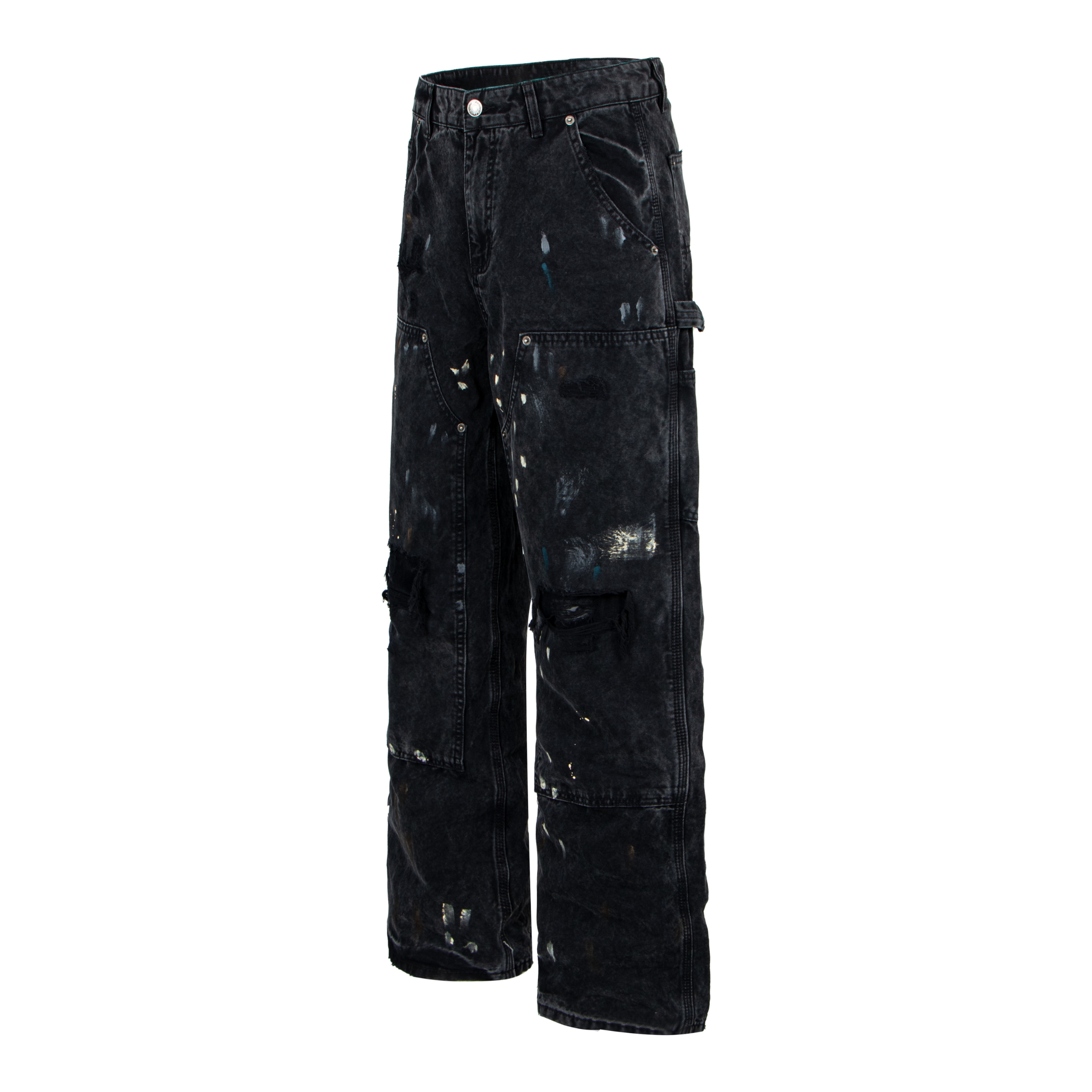CapCabin Distressed Workwear Denim Pants