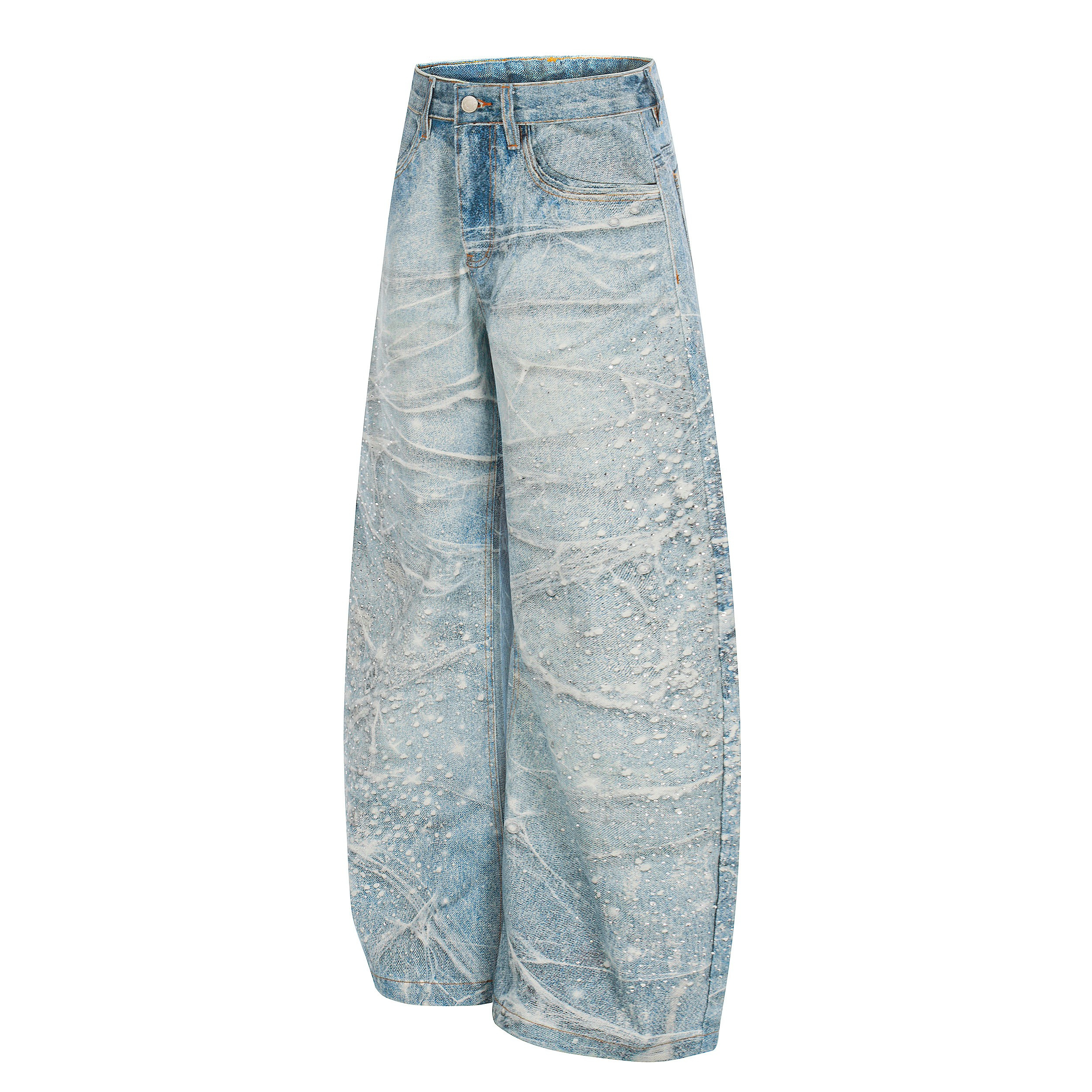 CapCabin Ice Web Wide-Leg Jeans
