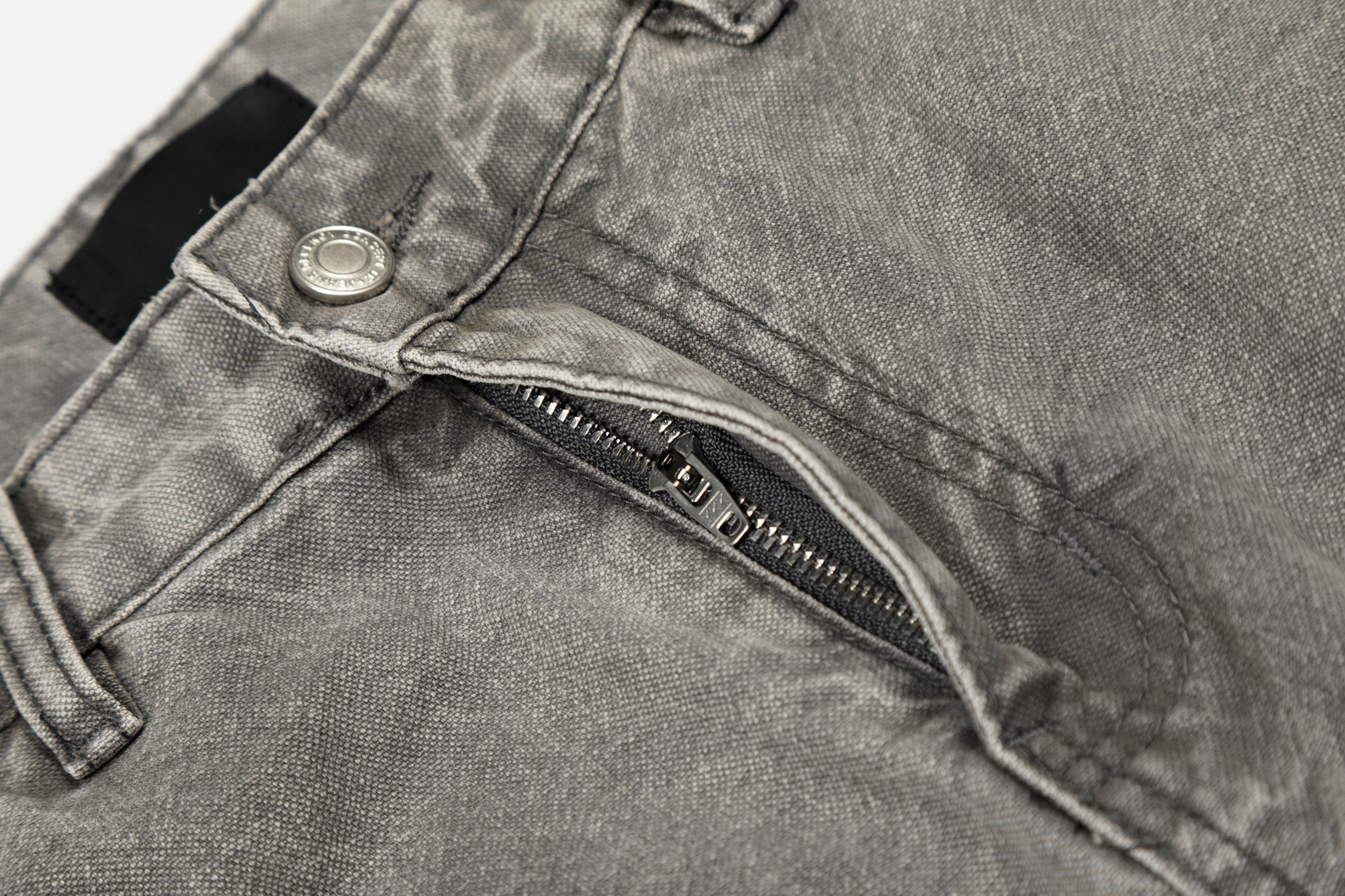 CapCabin Washed Utility Distressed Denim Jeans