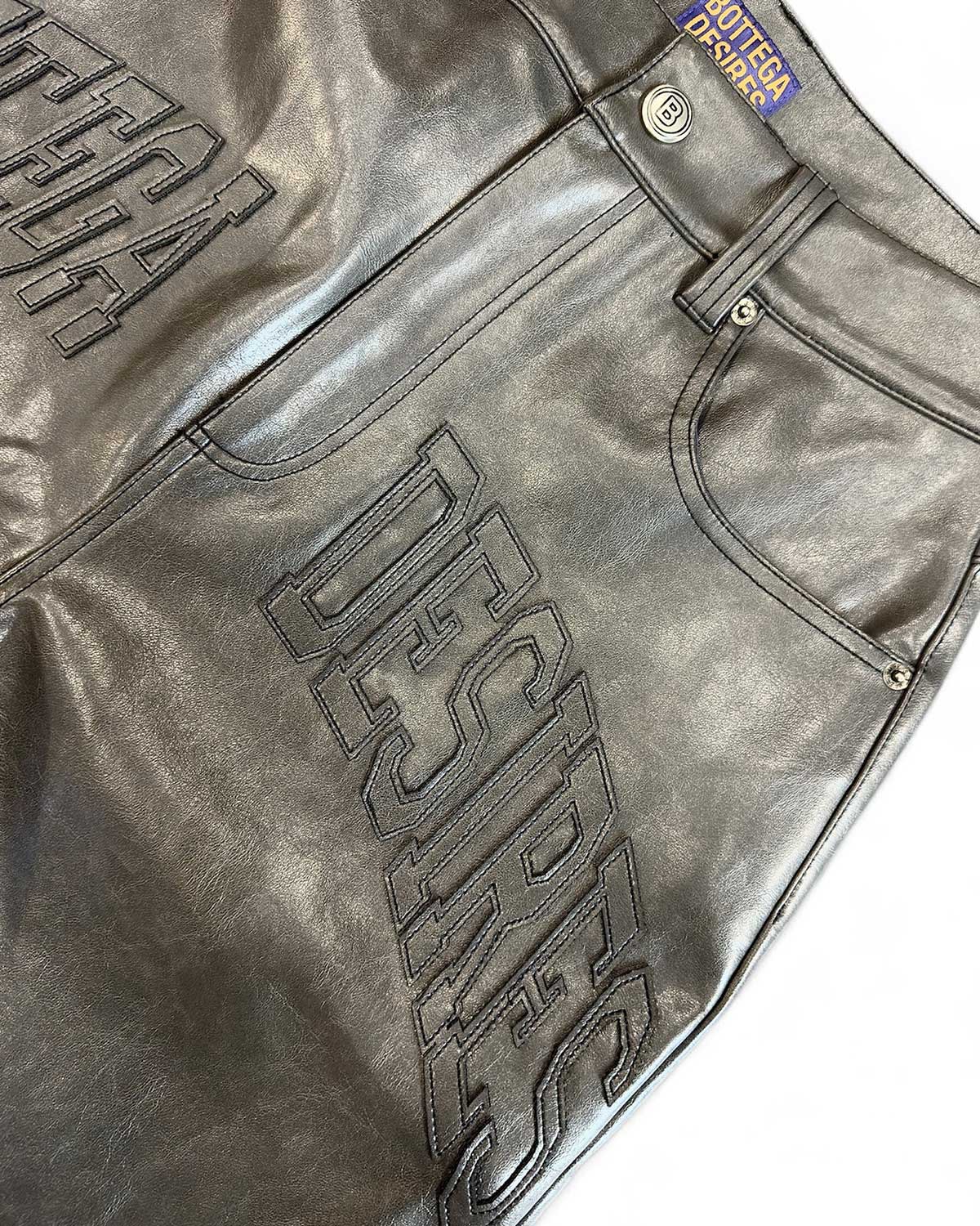 Bottega Desires Leather Shorts Black