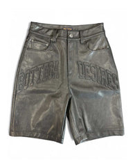 Bottega Desires Leather Shorts Black