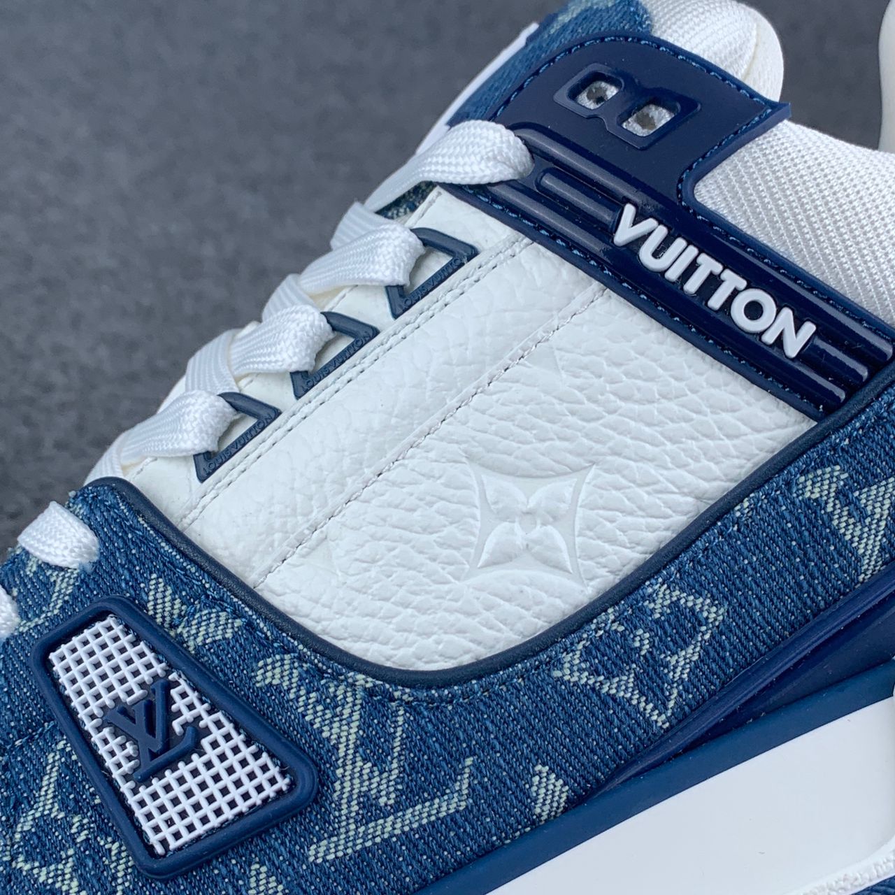 LV Trainer Monogram Denim 'White Blue'