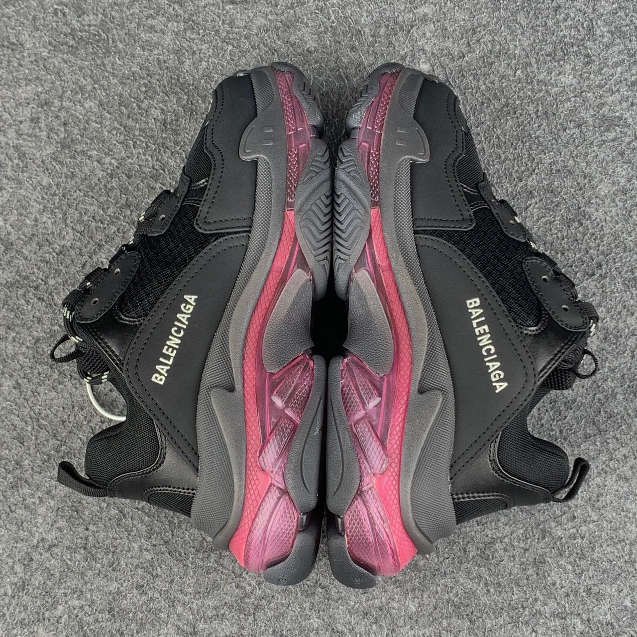 Balenciaga Wmns Triple S 'Clear Sole - Black Pink Neon'