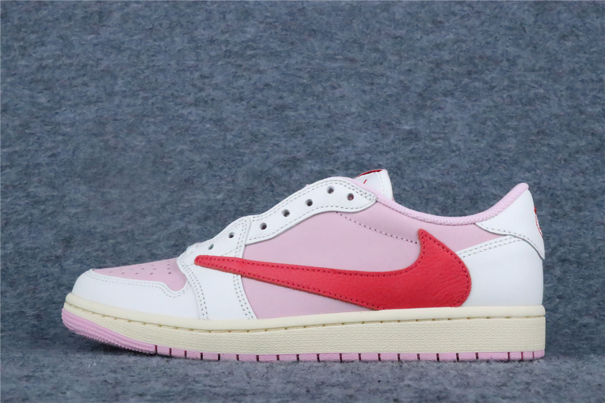 Travis Scott x Air Jordan 1 Retro Low OG 'Sail Tropical Pink' (US Warehouse, No QC)