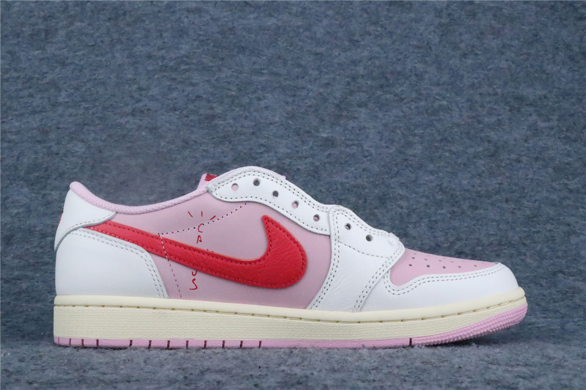 Travis Scott x Air Jordan 1 Retro Low OG 'Sail Tropical Pink' (US Warehouse, No QC)