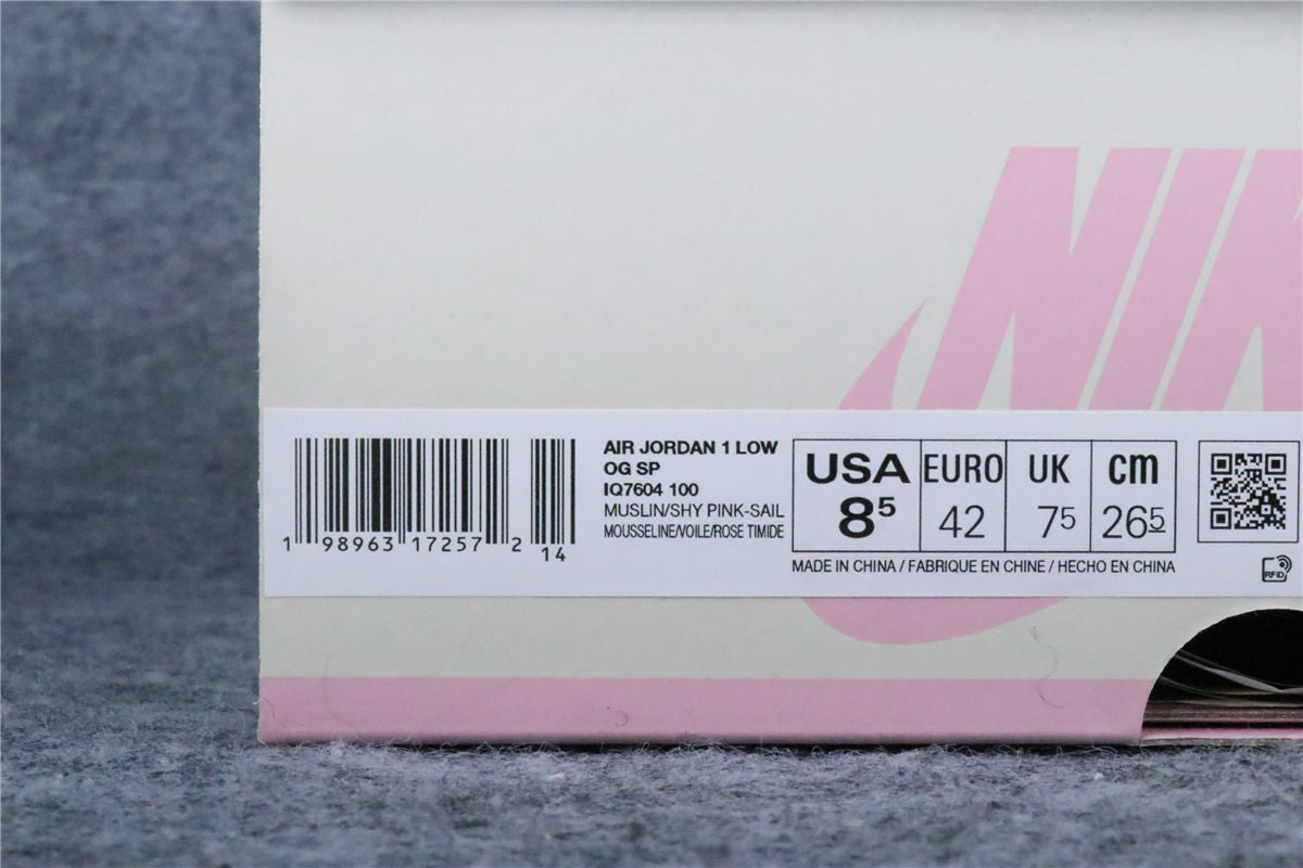Travis Scott x Air Jordan 1 Retro Low OG 'Shy Pink' (US Warehouse, No QC)