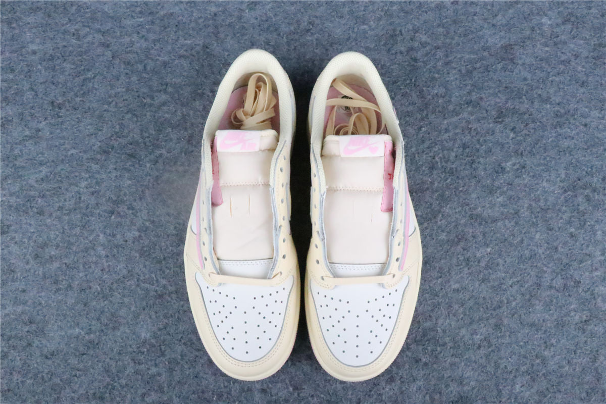 Travis Scott x Air Jordan 1 Retro Low OG 'Shy Pink' (US Warehouse, No QC)