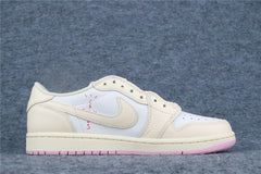 Travis Scott x Air Jordan 1 Retro Low OG 'Shy Pink' (US Warehouse, No QC)