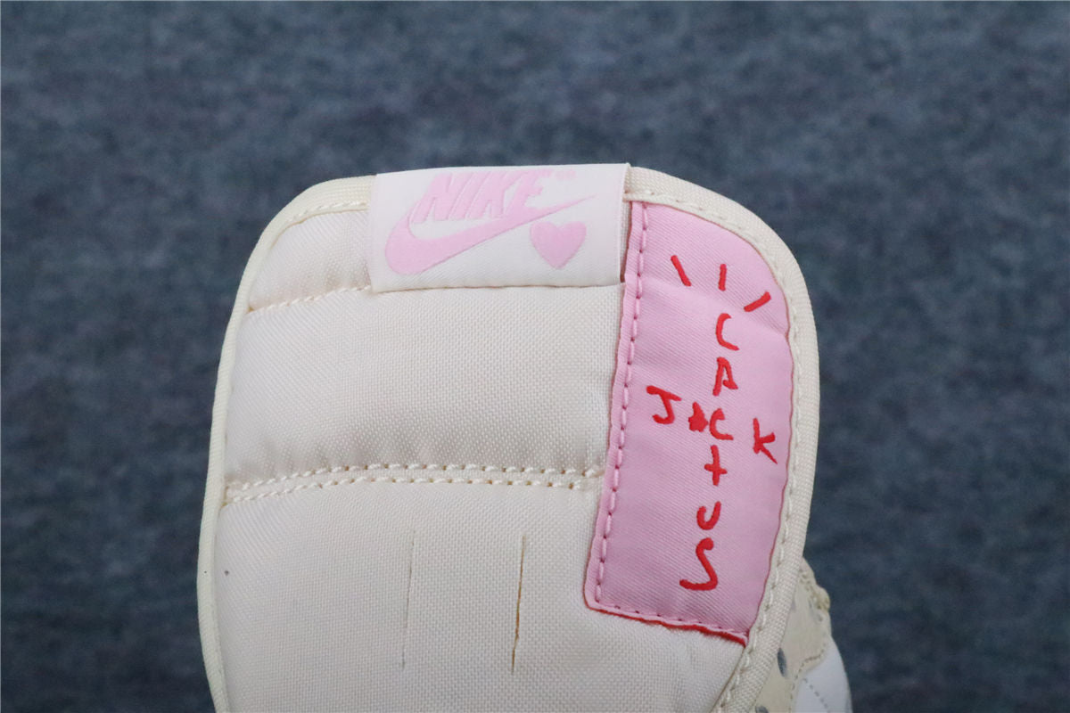 Travis Scott x Air Jordan 1 Retro Low OG 'Shy Pink' (US Warehouse, No QC)