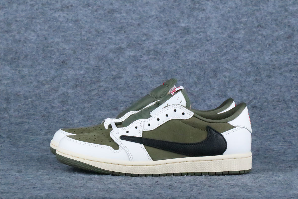 Travis Scott x Air Jordan 1 Retro Low OG SP 'Reverse Olive / Medium Olive' (US Warehouse, No QC)