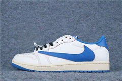 Fragment Design x Travis Scott x Air Jordan 1 Retro Low OG SP 'Sail Military Blue' (US Warehouse, No QC)