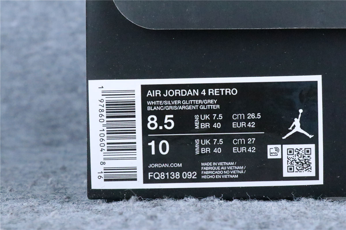Air Jordan 4 Retro Michael Jackson 'White Glitter Glove'
