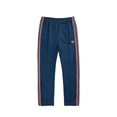 Needles Style Embroidered Butterfly Multi-Stripe Track Pants - Navy/Pink-Orange