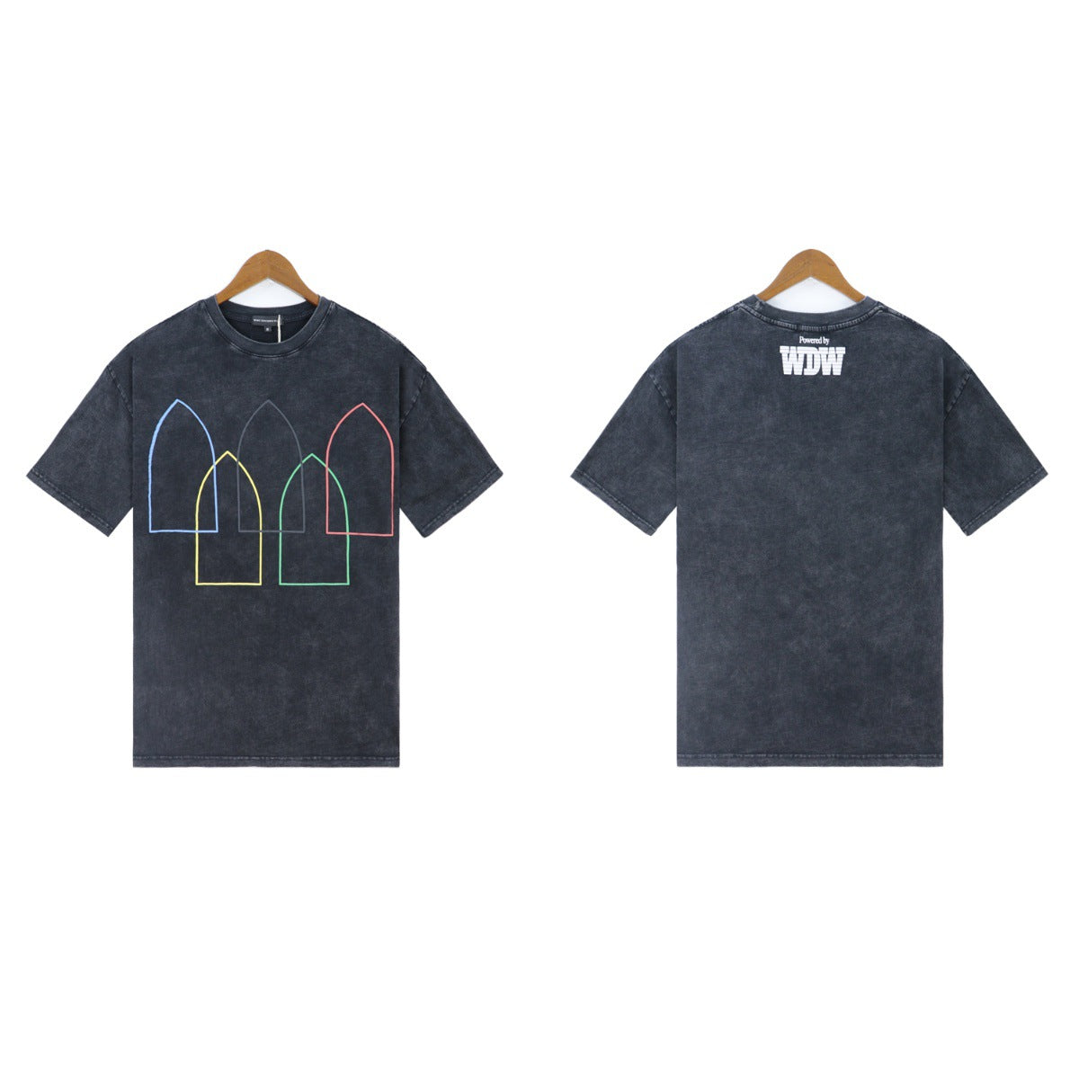 Who Decides War Multi-Arch Outline Graphic T-Shirt - Washed Black