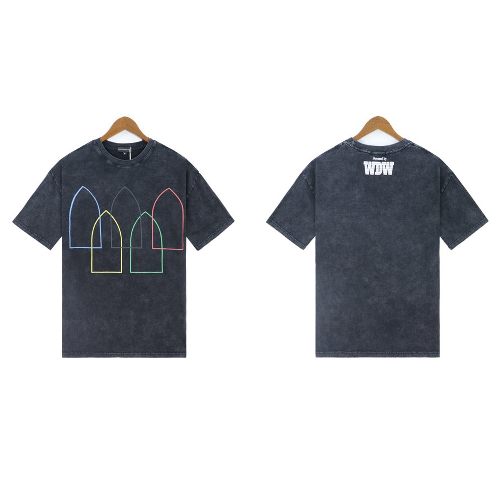 Who Decides War Multi-Arch Outline Graphic T-Shirt - Washed Black