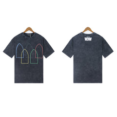 Who Decides War Multi-Arch Outline Graphic T-Shirt - Washed Black