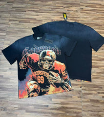 Godspeed Retro Football Graphic T-Shirt – Black