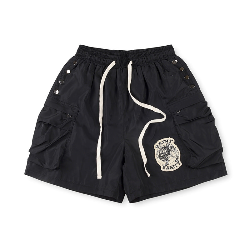 Saint Vanity Multi-Pocket Cargo Utility Shorts - Black
