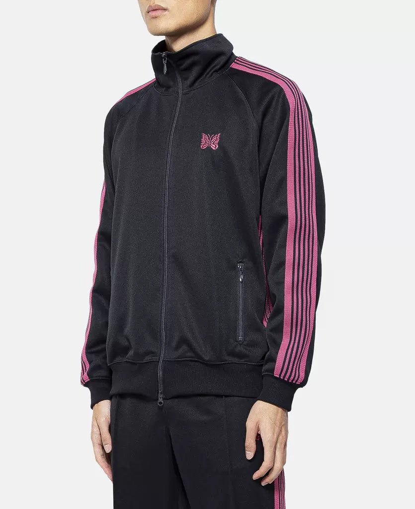 Needles Style Embroidered Butterfly Track Jacket - Black/Pink