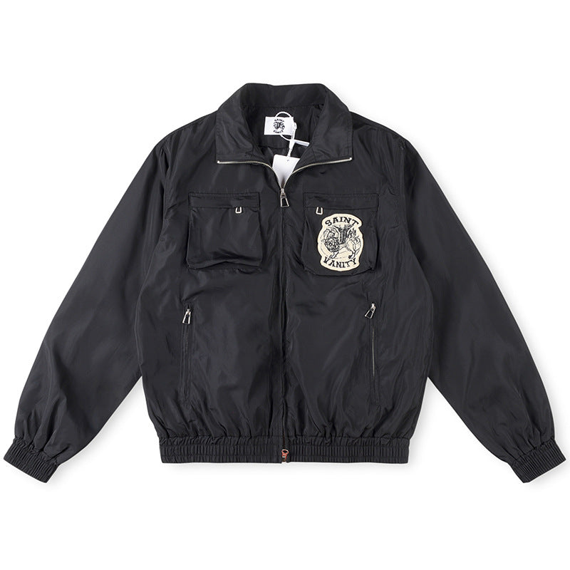 Saint Vanity Multi-Pocket Utility Zip Jacket - Black