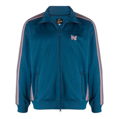 Needles Style Embroidered Butterfly Track Jacket - Teal/Pink