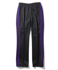 Needles Style Embroidered Butterfly Wide-Stripe Track Pants - Black/Purple