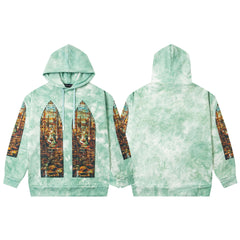 Who Decides War Stained Glass Hoodie - Light Green/Multi