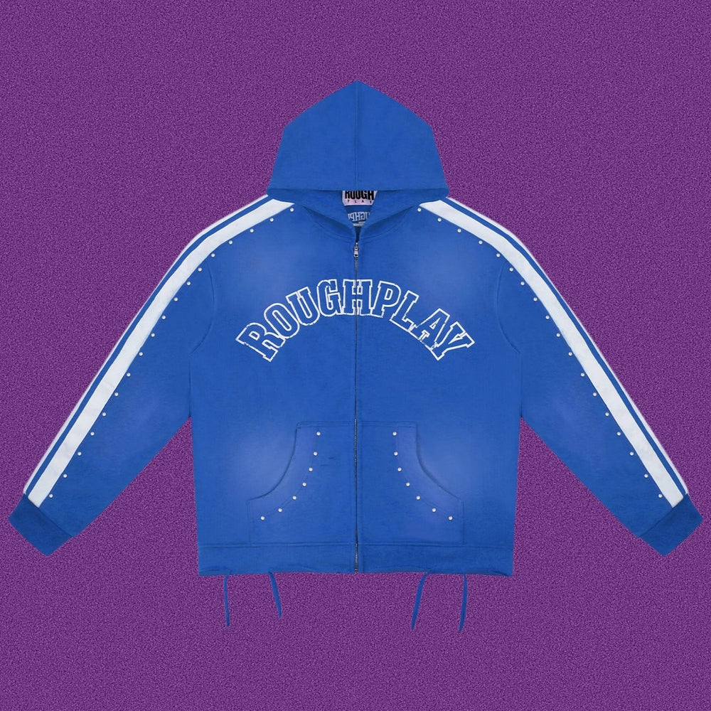 Roughplay Arch Logo Track Zip-Up Hoodie - Royal Blue