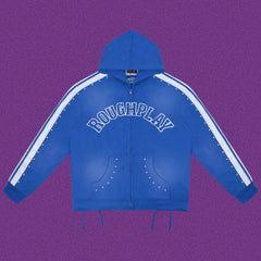 Roughplay Arch Logo Track Zip-Up Hoodie - Royal Blue