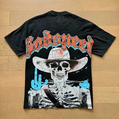 Godspeed Cowboy Skeleton Graphic Tee (Black)