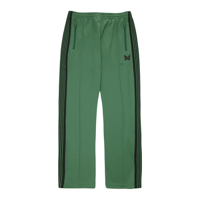 Needles Style Embroidered Butterfly Multi-Stripe Track Pants - Grass Green/Dark