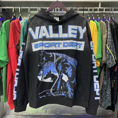 Vale Forever Valley Sport Dept Doberman Graphic Vintage Wash Hoodie