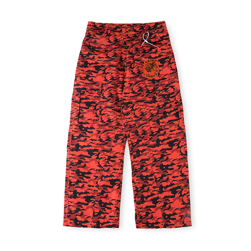 Saint Vanity Camouflage Casual Pants - Red/Black