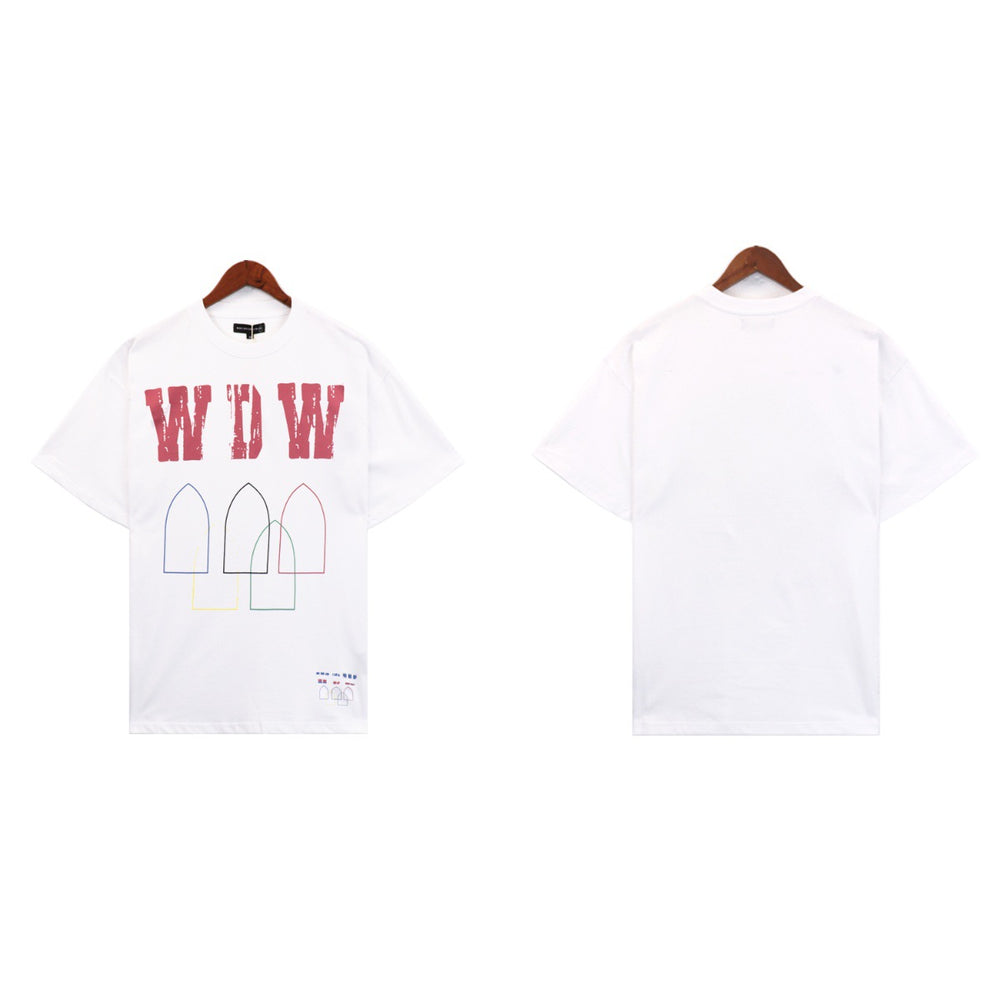 Who Decides War WDW Lettering & Arch Graphic T-Shirt - White
