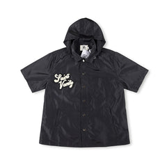 SAINT VANITY Short-Sleeve Hooded Coach Jacket - Black