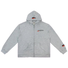 Roughplay Small Logo Full-Zip Hoodie - Light Grey