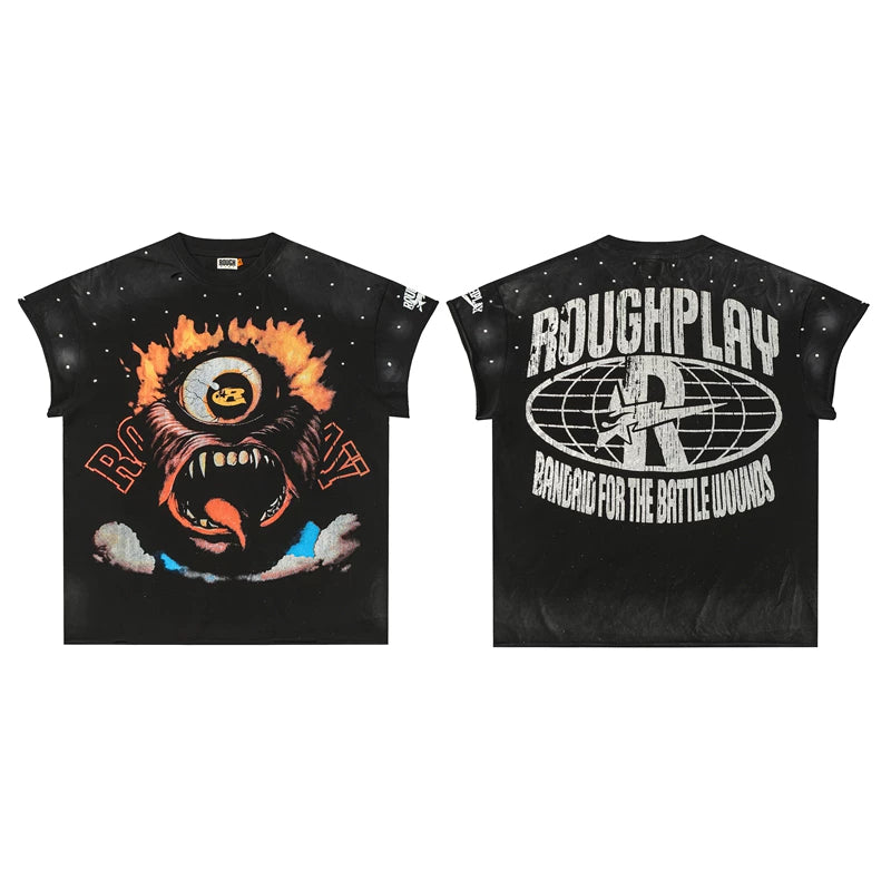 Rough Play "Bandaid for the Battle Wounds" Cyclops Monster Graphic Sleeveless Tee
