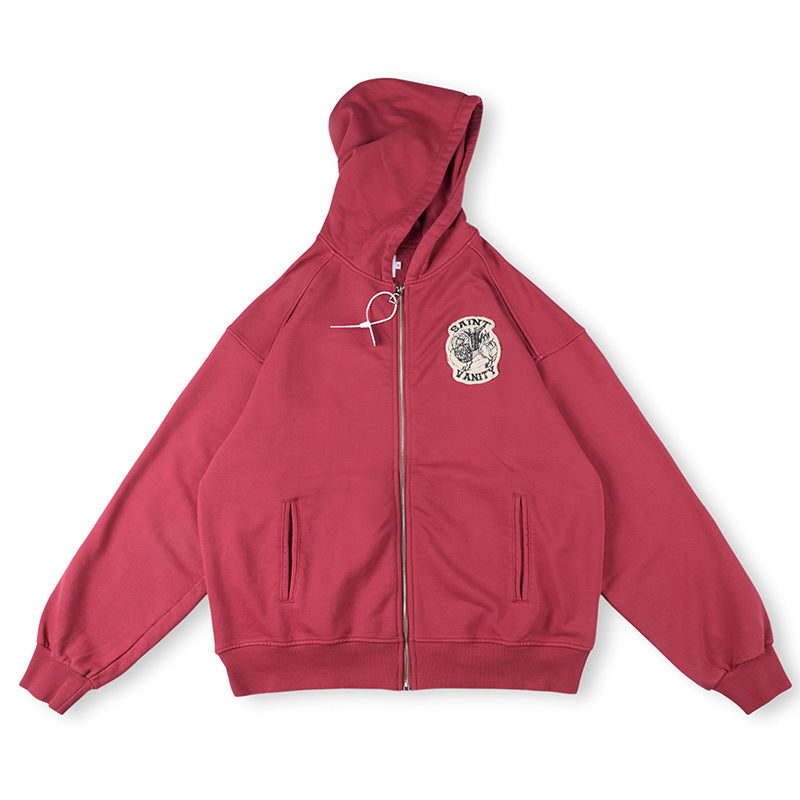 Saint Vanity Zip Work Jacket - Burgundy