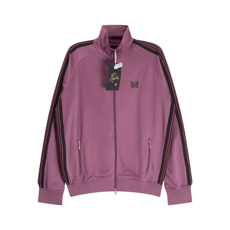 Needles Style Embroidered Butterfly Track Jacket - Dusty Mauve/Dark