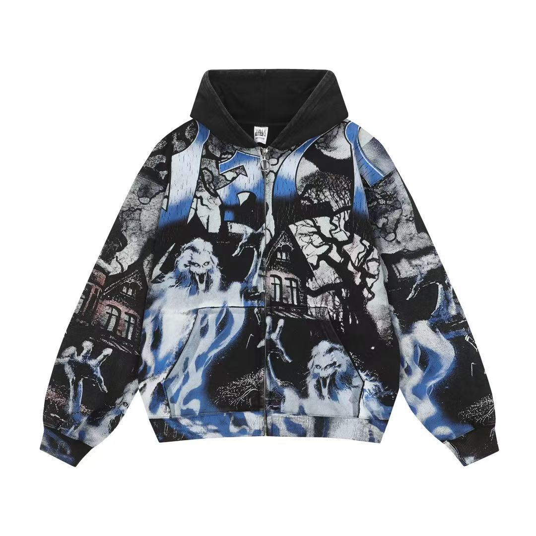 Vale Forever Haunted Mansion All-Over Print Full-Zip Hoodie